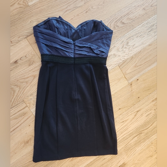 BCBGMaxAzria Sheath Dress sz 10 work cocktail tailored classic Blue Black - Picture 6 of 11